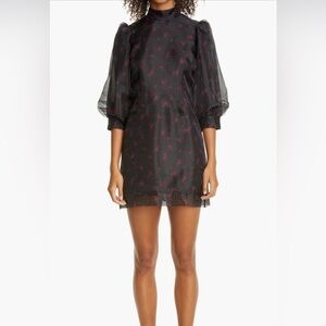 Ganni Organza Short Shift Dress, size 36EU (US 4)